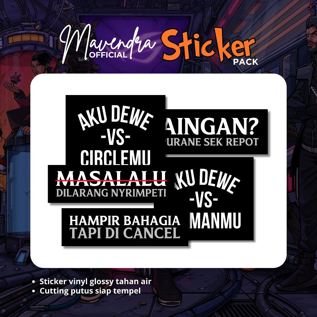 

Stickerpack Quotes Kekinian Relate Satu Pack Dapat 5 Pcs Tahan Air Tidak Mudah Mengelupas