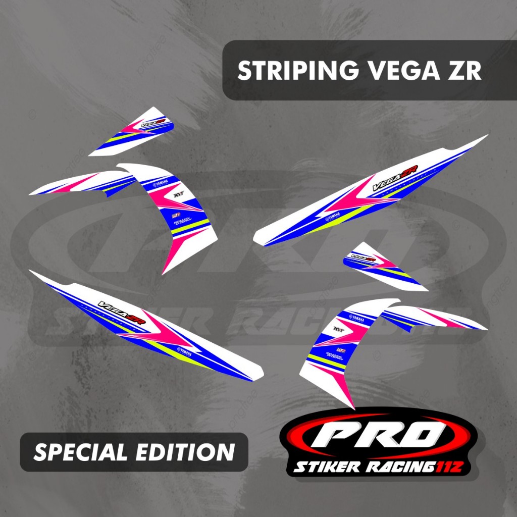 Stiker Striping Motor Vega ZR Lis Variasi Simpel Roadrace Stiker Vega Zr