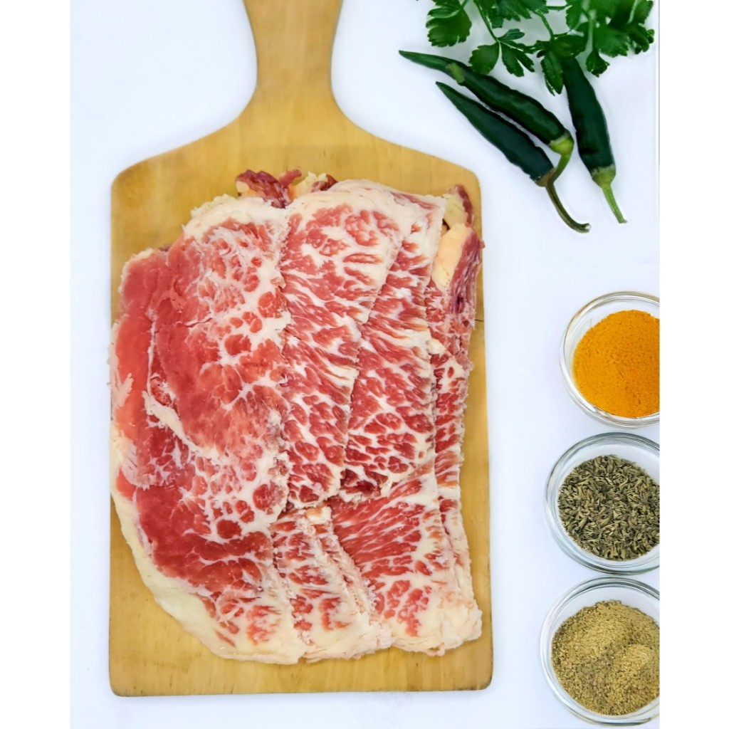 

AUS Beef Chuck Crest Grainfed Slice Kemasan 500gr