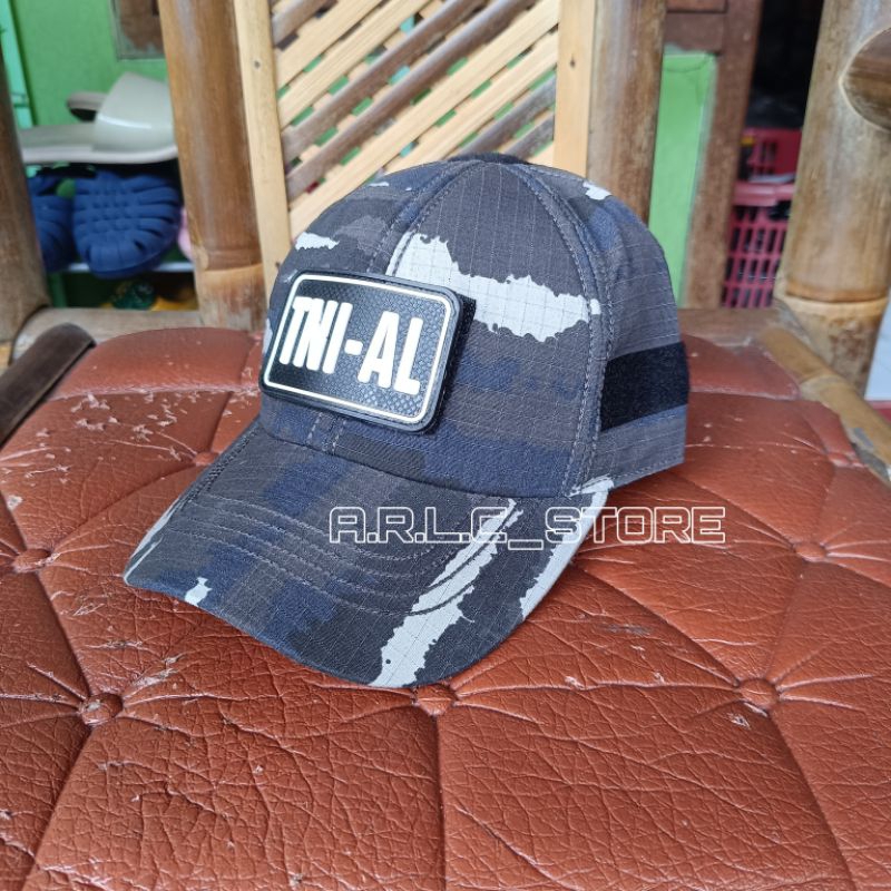 topi tactical loreng kri tni al plus patch rubber bdu full ripstop cotton baseball caps