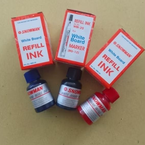 

REFILL INK ART NO. : WBI - 20 FOR WHITE BOARD MARKER (BG - 12) MERK SNOWMAN