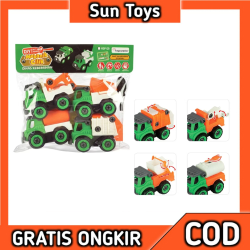 Mainan Anak Edukasi Truk Dinas Kebersihan KGP 09