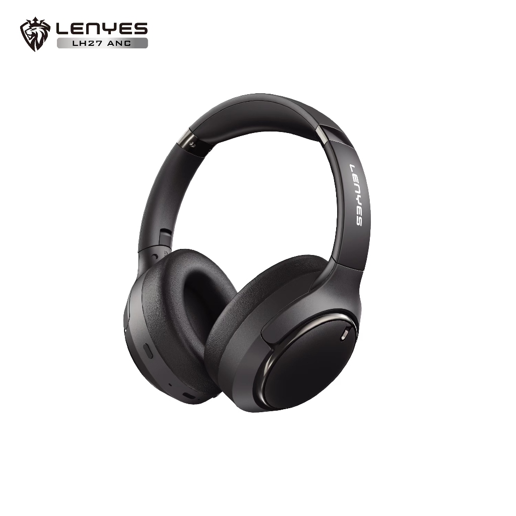 Headset Bluetooth LENYES LH27 Wireless 5.4 Hybrid ANC Headphone Foldable High Fidelity Hifi Stereo With Mic