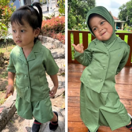 Baju Anak persit Baju persit anak bahan mirip dengan Persit dewasa GRATIS PIN