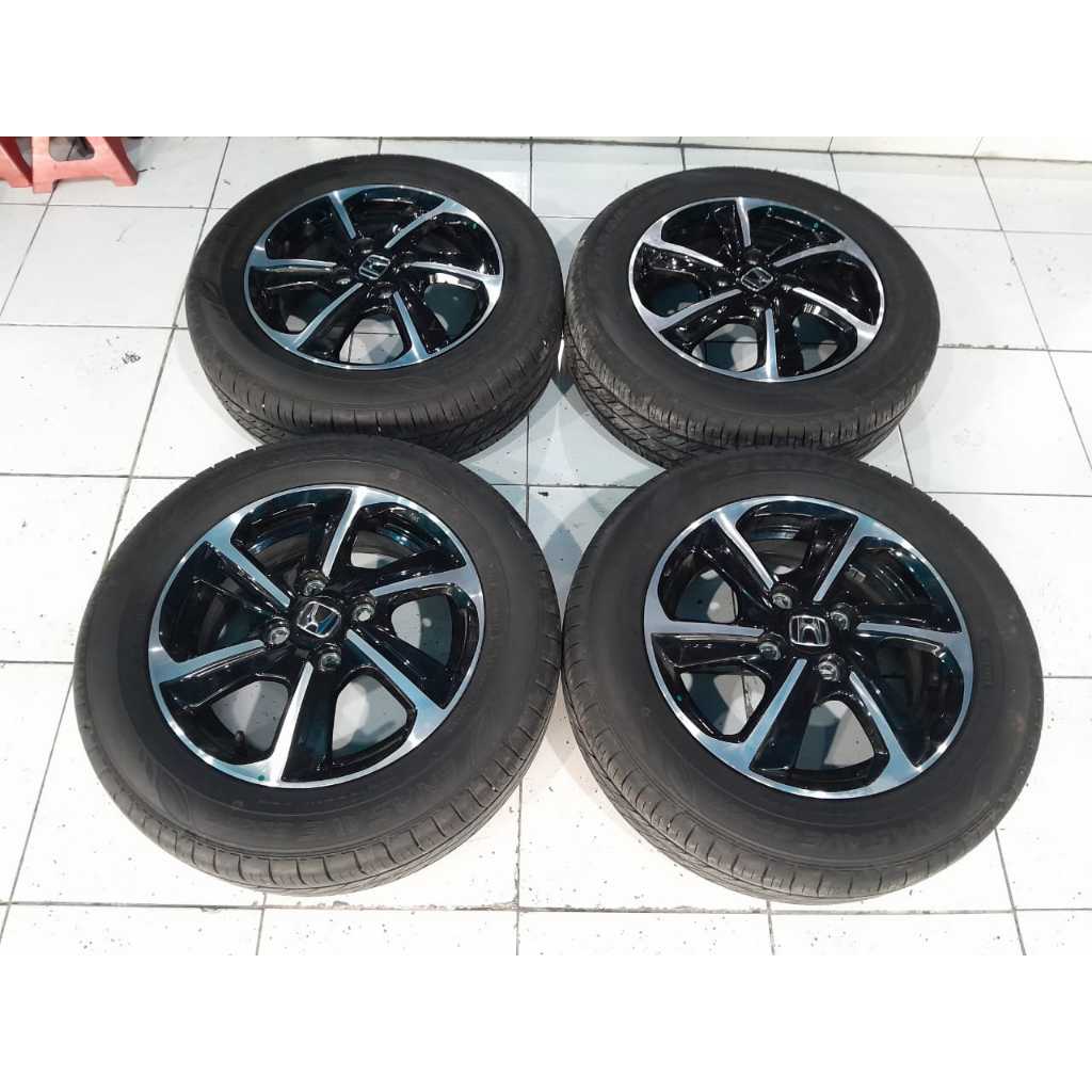 VELG MOBIL ORI STD BRIO RING 14 LEBAR 5 PCD 4X00 ET50 + BAN DUNLOP 175/65R14 CALYA SIGRA AGYA AYLA S