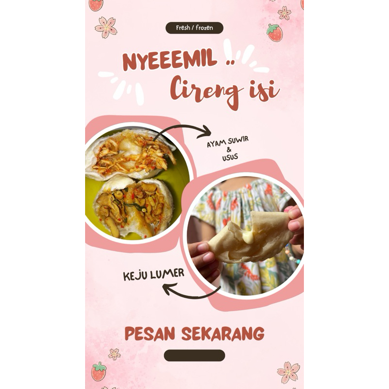 

Cireng Isi Keju Lumer Ayam Suwir & Usus (MIx)