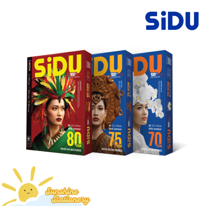 

[RIM] SIDU Kertas HVS Putih A4 70gsm, 80gsm, 100gsm