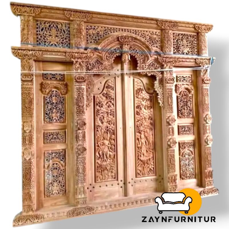 Grade A Pintu Gebyok Ukir Ramayana Jati Sulawesi Jepara