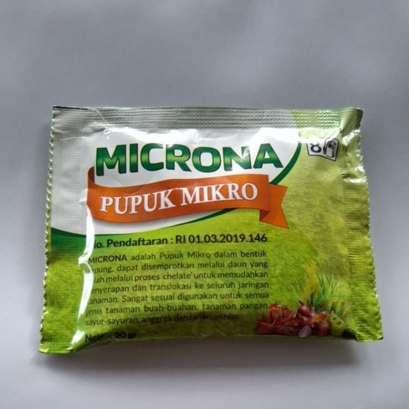 Pupuk mikro MICRONA 20gr, pupuk mikro nutrisi tanaman anggrek,tanaman hias,tanaman buah & sayur