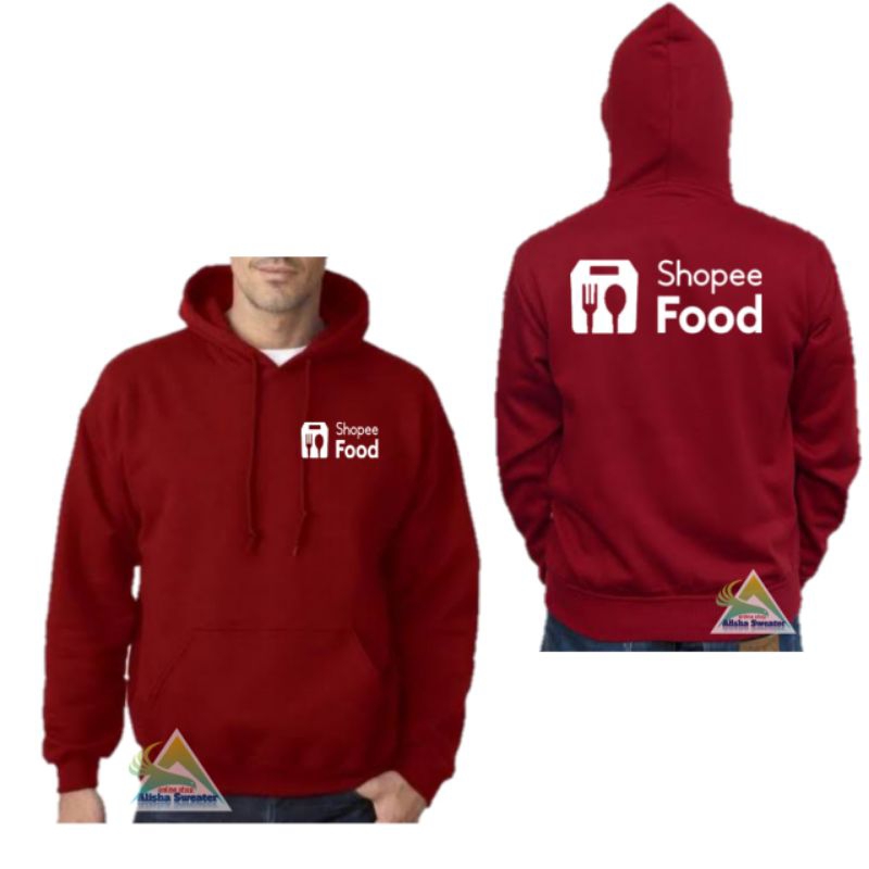 NEW JAKET HOODIE SHHOPEE SWEATER JUMPER ORANGE JAKET DRIVER FOOD PRIA WANITA