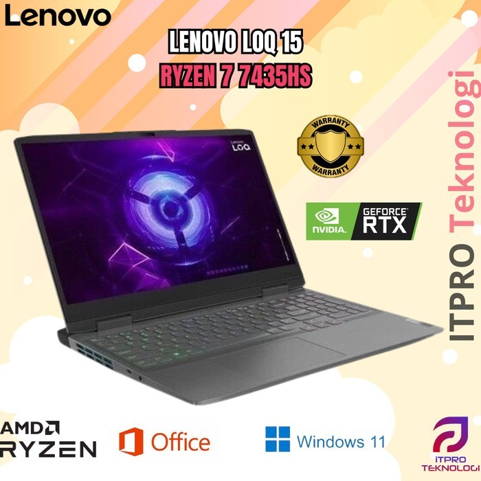 LENOVO LOQ 15 RYZEN 7 7435HS RTX4060 8GB/ 20GB 512GB