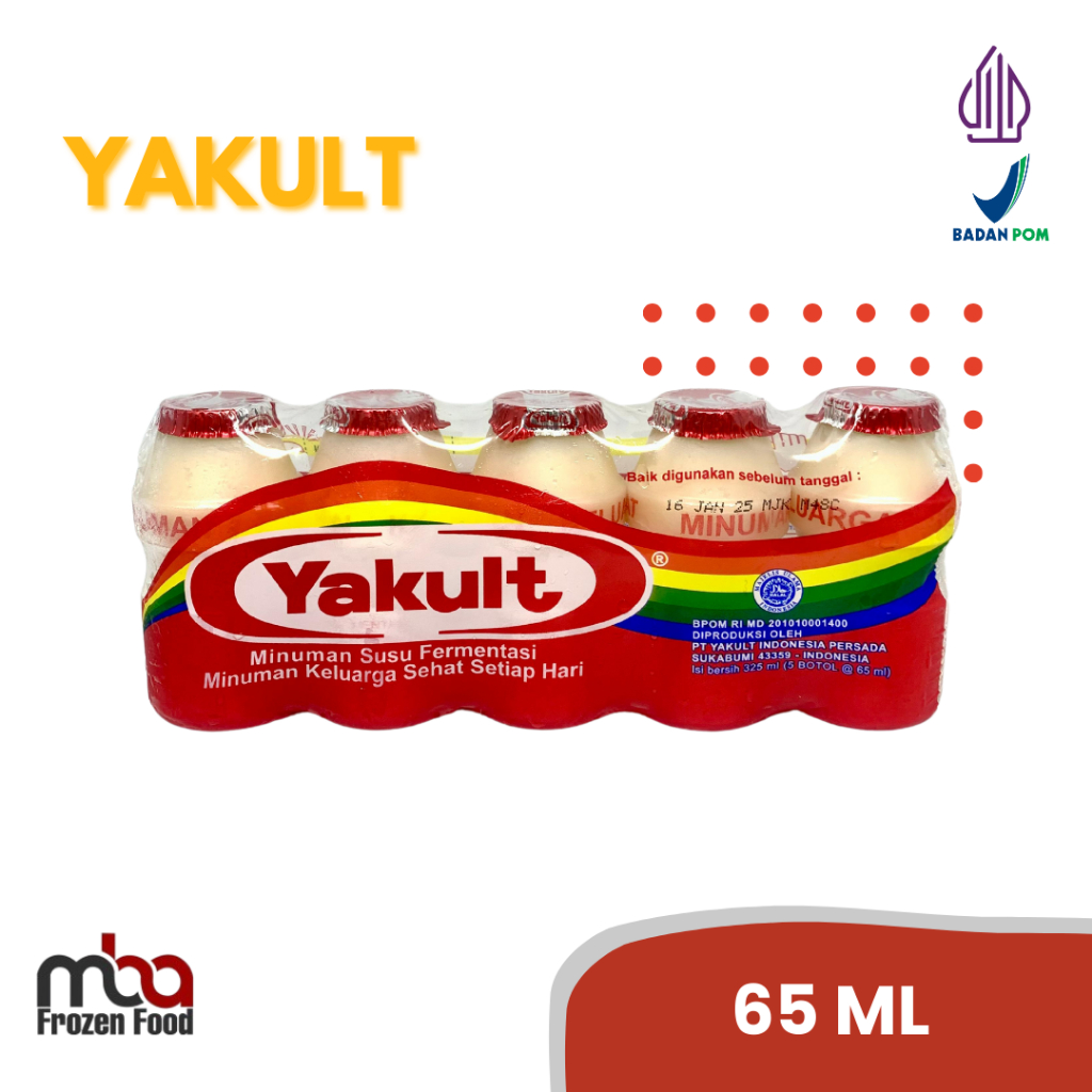 

Yakult/ Susu Fragmentasi/ Minuman Sehat /Frozen Food /Makanan Beku /65ml /Yogurt /Makanan Olahan /Minuman Kemasan/ Sehat/ Vitamin