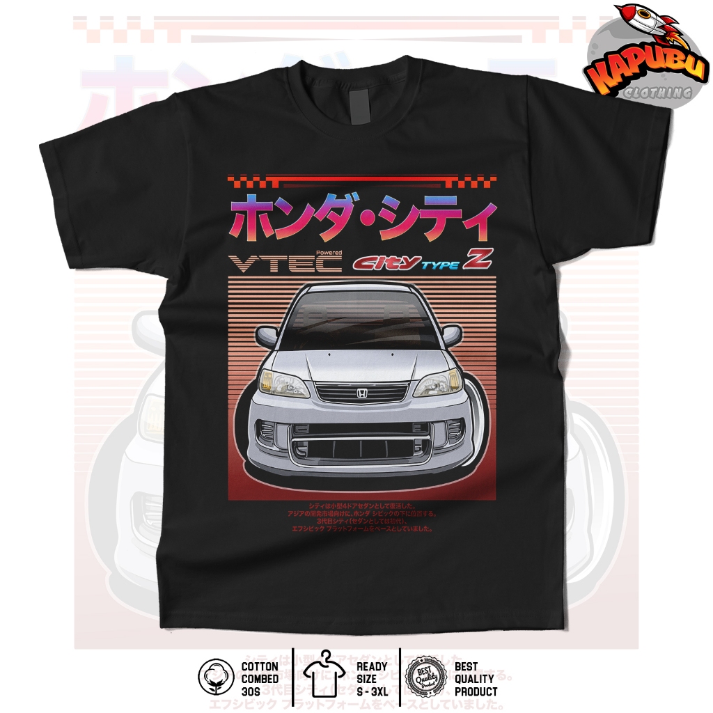 Kaos Baju TShirt Otomotif desain kartun Honda City Type Z