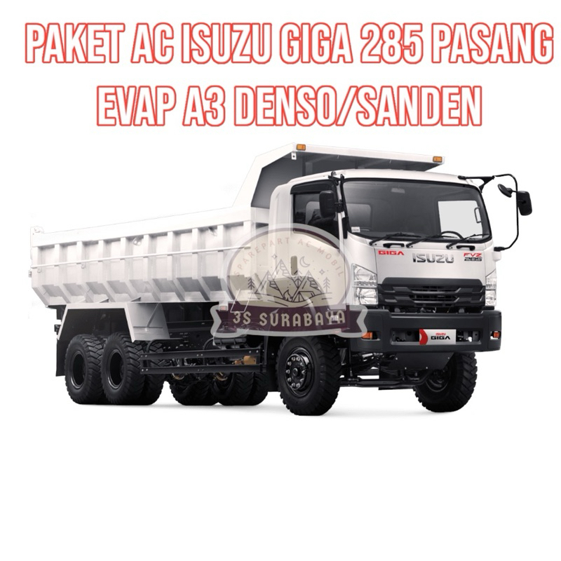 Paket Ac Isuzu Giga 285 Pasang Evaporator A3 Denso / Sanden Ac Mobil Truk Lengkap Tinggal Pasang (Ba