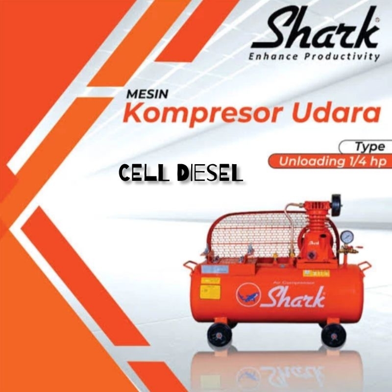Kompresor SHARK 1/4 Hp Unloading - Tanpa Mesin