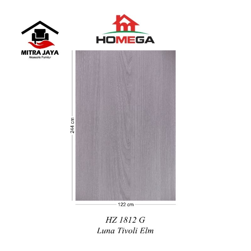 HPL Homega HZ 1812 G Homega HPL Luna Tivoli Elm HZ1812G HOMEGA Hpl Pelapis Kayu Tipe Hz1812g