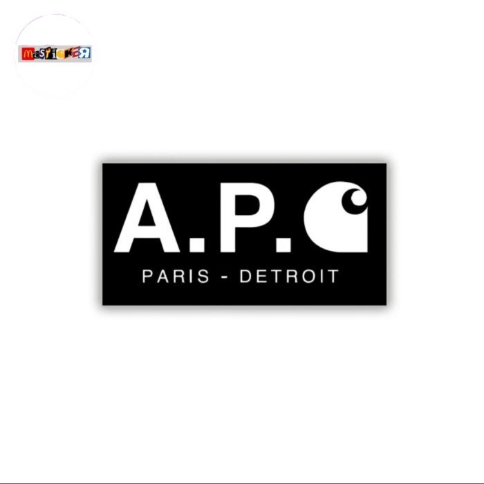 

sticker APC x carhartt detroit paris logo stiker street wear