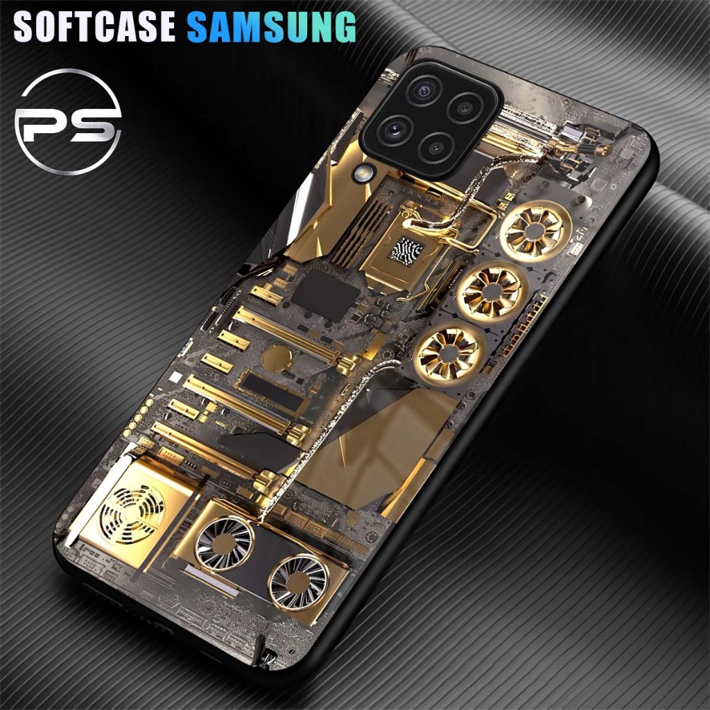 PS105 Softcase Samsung A12 M12 A22 M22 M23 M33 M53 M62 4G 5G Case Kilau Glossy Kaca Pelindung Full C