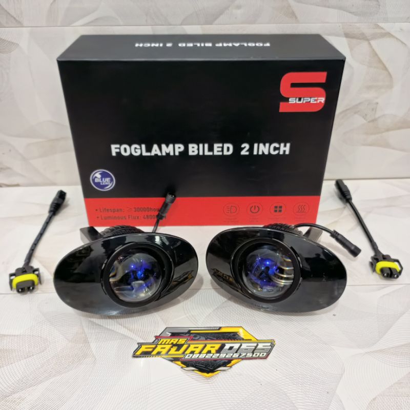 Foglamp Biled 2 inch 3 Warna Devil Eye Bracket Oval 2 Inch Foglamp Brio Jazz Mobilio