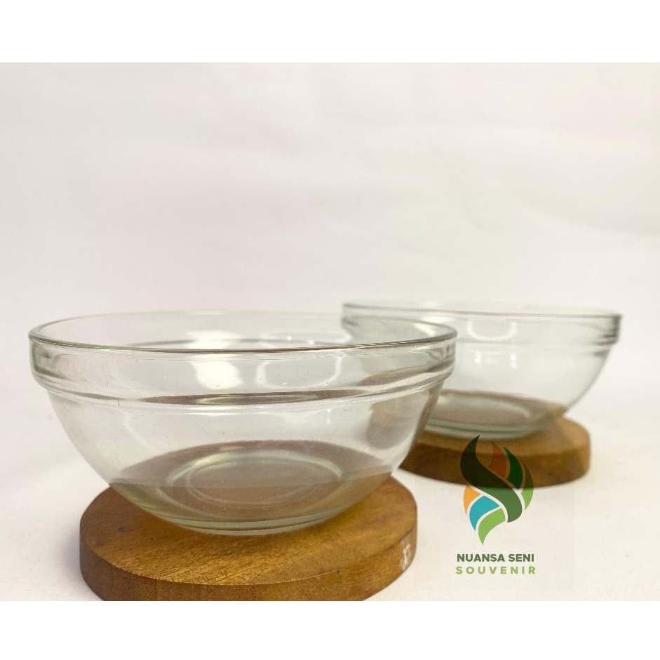 Souvenir Mangkok Sambel Kaca Mangkuk Kaca Jumbo Mangkok Kobokan Motif Bening Polos