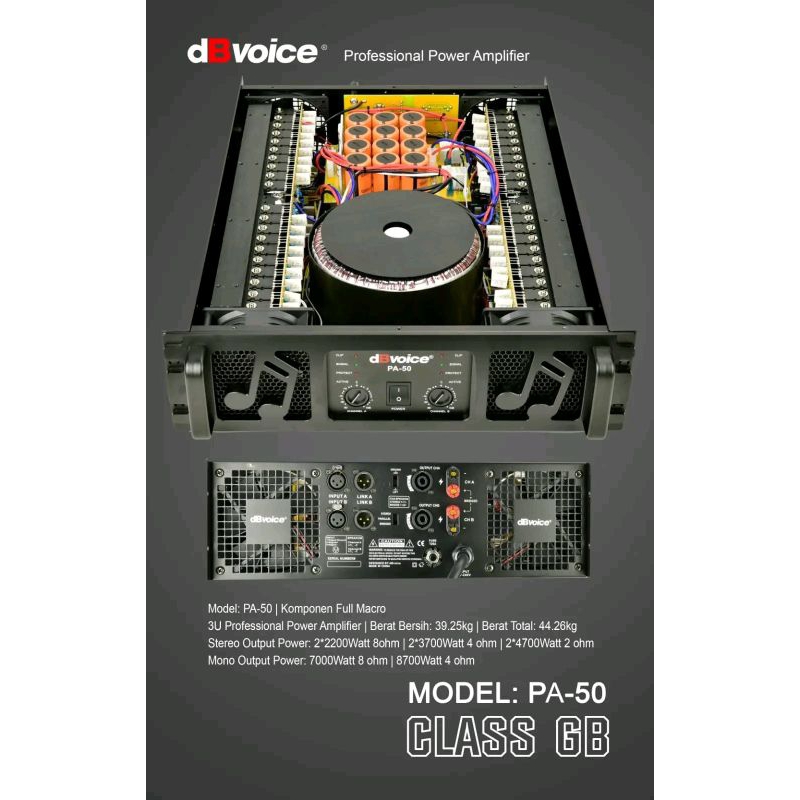 Power Aplifier dBvoice PA-50 Original Product