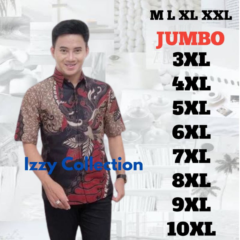 Batik pria jumbo | kemeja batik pria lengan pendek Big size