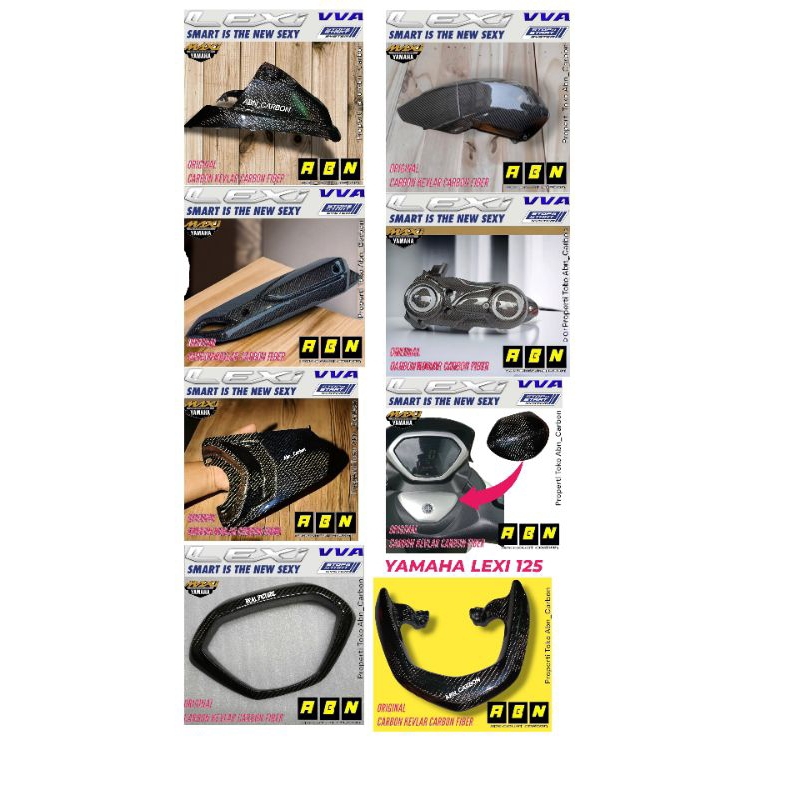 Paket Karbon Kevlar Lexi 125 Karbon Fiber