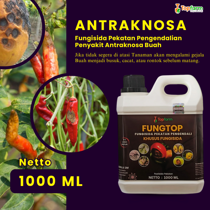 Fungisida Topfarm / Obat Jamur Akar Karet / Obat Jamur Akar Cabe / Obat Jamur Buah Buahan / Obat Jam