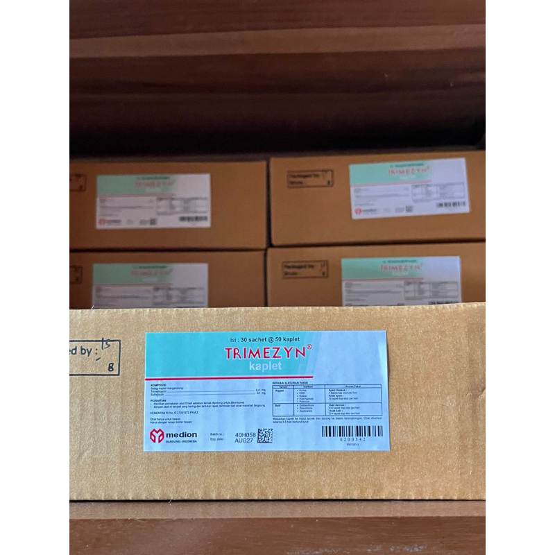 TRIMEZYN 1 box ( isi 30 sachet ) 50 kaplet