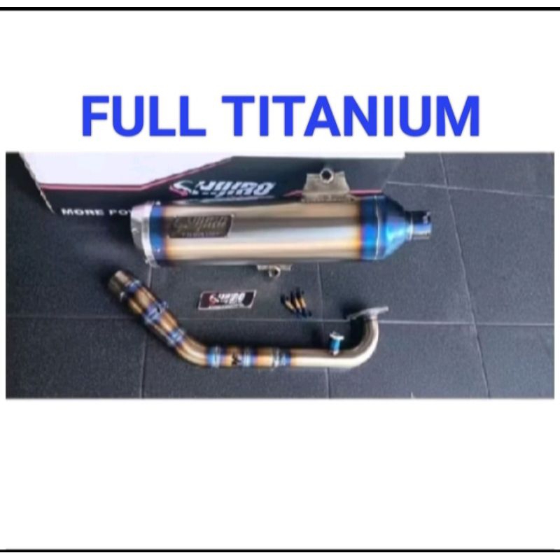 KNALPOT SHIJIRO RACING FULL TITANIUM TYPE CITY RUNNER FOR AEROX N M-MAX LEXI VARIO 125