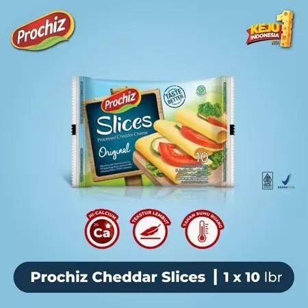 

PROCHIZE Premium Cheddar Slice 10 Lembar