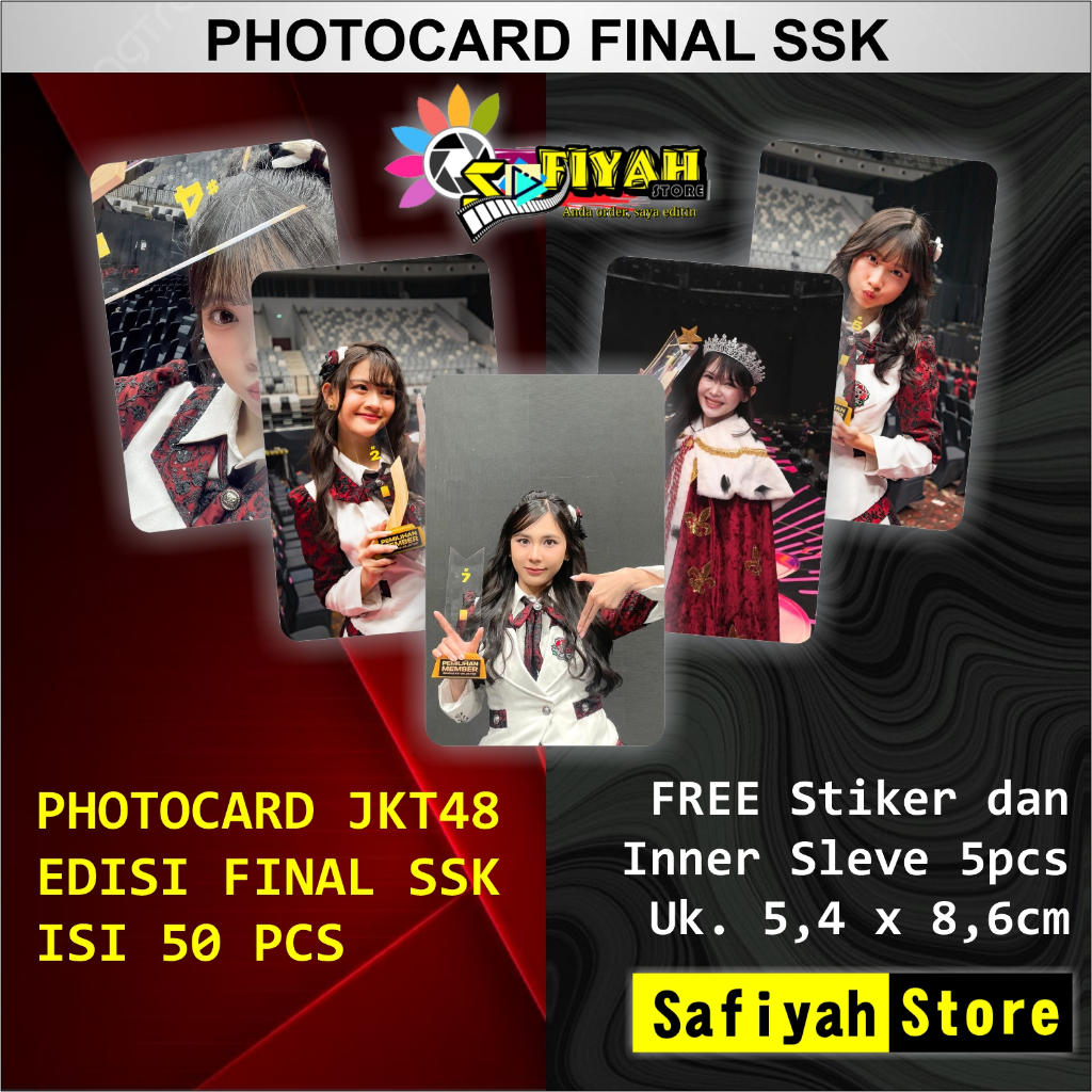 Photocard JKT48 edisi Final SSK (Pegang Piala) isi 50 Pcs tebal 260 grm | Murah Ready Stok Limited E