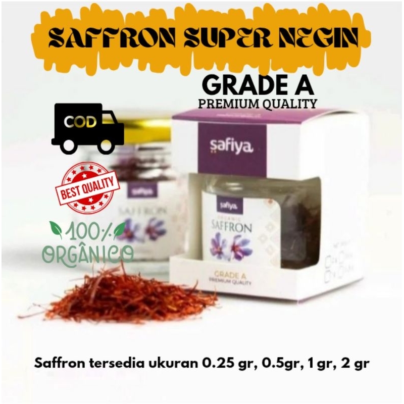 

Bunga Saffron Super Negin Premium Kualitas Grade A Asli 100% Original Finest Gold Safron Kashmir Afganistan Minuman Teh Herbal Vitamin Suplemen Alami