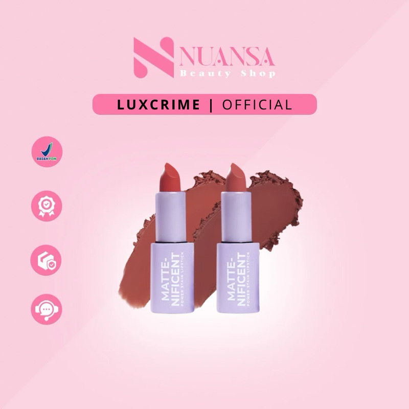 LUXCRIME MATTE NIFICENT POWER STAIN LIPSTICK | LIPSTIK MATTE
