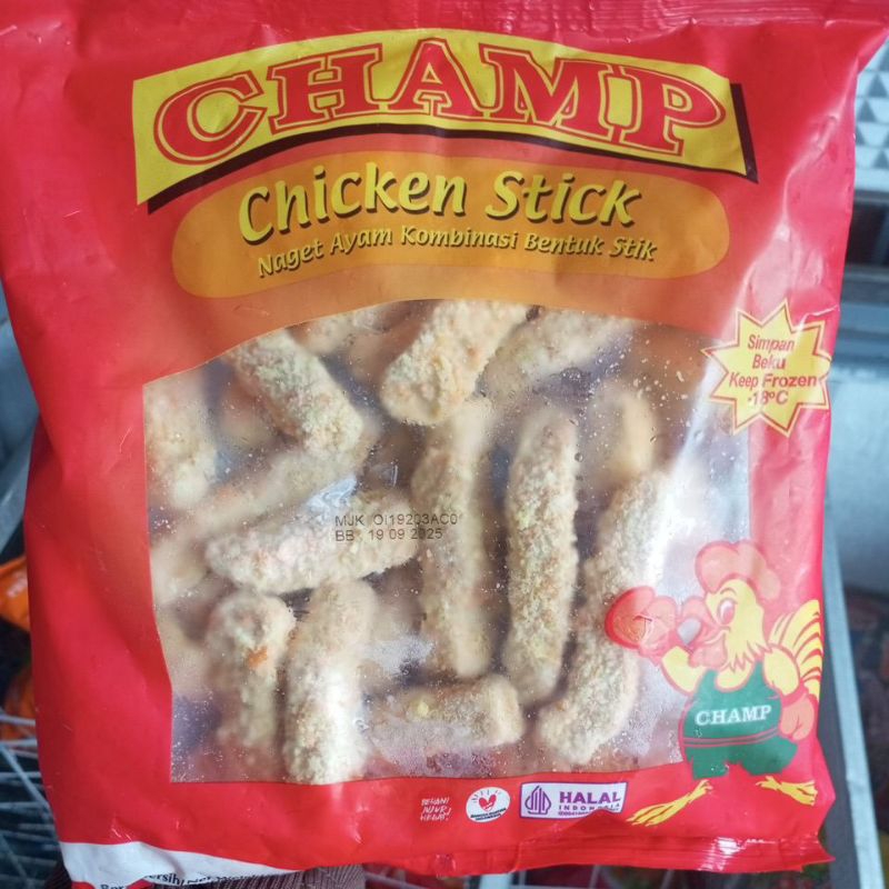 

Champ Chicken Kombinasi Bentuk Stik 500gr