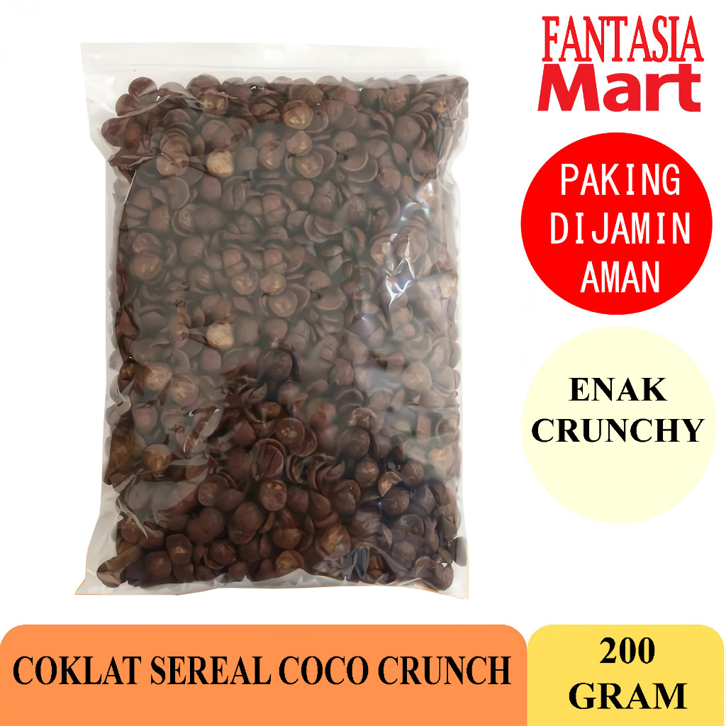 

SEREAL COKLAT COCO CHIPS CRUNCH 200 GRAM FANTASIA DENGAN PAKING AMAN