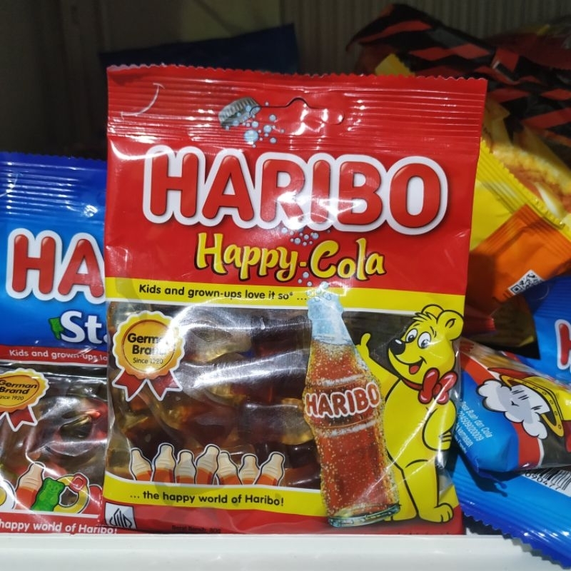 

Haribo Happy Cola Zour 80gr Permen Asem Yupi Cola Zours Candy Gummy Cola Zours Candy Haribo Goldbears Haribo Starmix Haribo Happy Cola