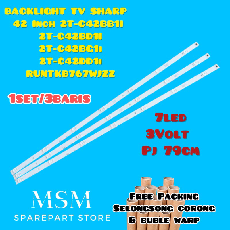 BACKLIGHT TV SHARP 42 Inch 2T-C42BB1I 2T-C42BD1I 2T-C42BG1i 2T-C42DD1i RUNTKB767WJZZ