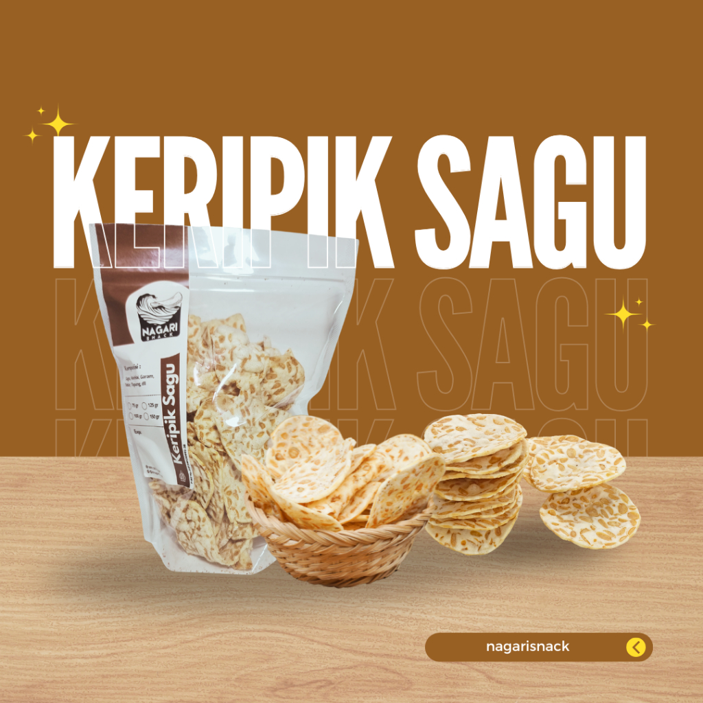 

KERIPIK SAGU TEMPE SHARING PACK 150 GR - Nagari Snack Cemilan Renyah Yogyakarta Bandung Enak Gurih