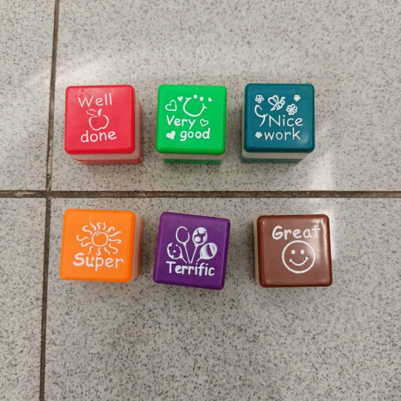 

Tinta stempel warna warni Inkpad scrapbooking bak cap stempel motivasi 6 biji