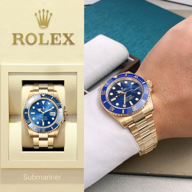[100% Asli✅] ROLEX Gmt Master II Jam Tangan Kaca Saaphire Tanggal Submariner Biru 41Mm Baja Oyster M