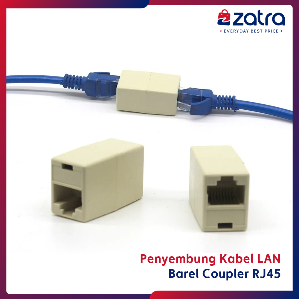 ZATRA Barel RJ45 / sambungan kabel lan / sambungan lan/ penyambung conector kabel lan