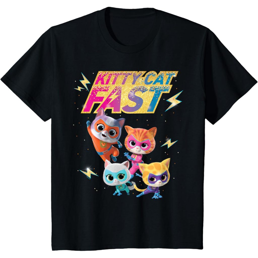 Baju kaos anak Disney Junior SuperKitties Full Team Kitty Cat Fast T-Shirt