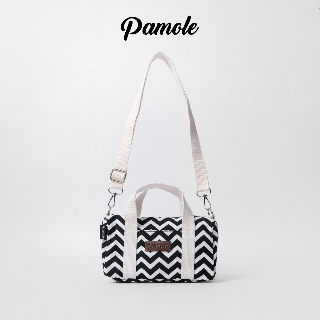 Pamole Tas Selempang Pouch Travelling Bahan Kanvas Penutup Resleting - Anka Series
