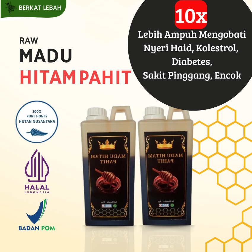 

Madu Hitam Kolestrol 1kg Lebih Ampuh Mengobati Darah Tinggi, Diabetes, Nyeri Haid, Pegal Pegal, Encok Bpom 100% Original
