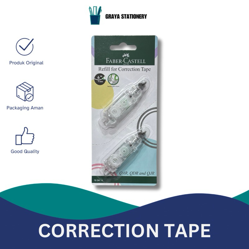 

Faber Castel Refill correction tape set 2 QAR/QDR/QJR