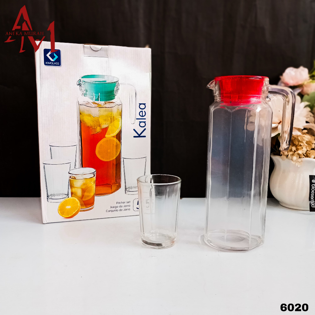 KIMGLASS TEKO SET + GELAS PCLS 1180/5-2GB KALEA (6020) + FREE BUBBLE WRAP