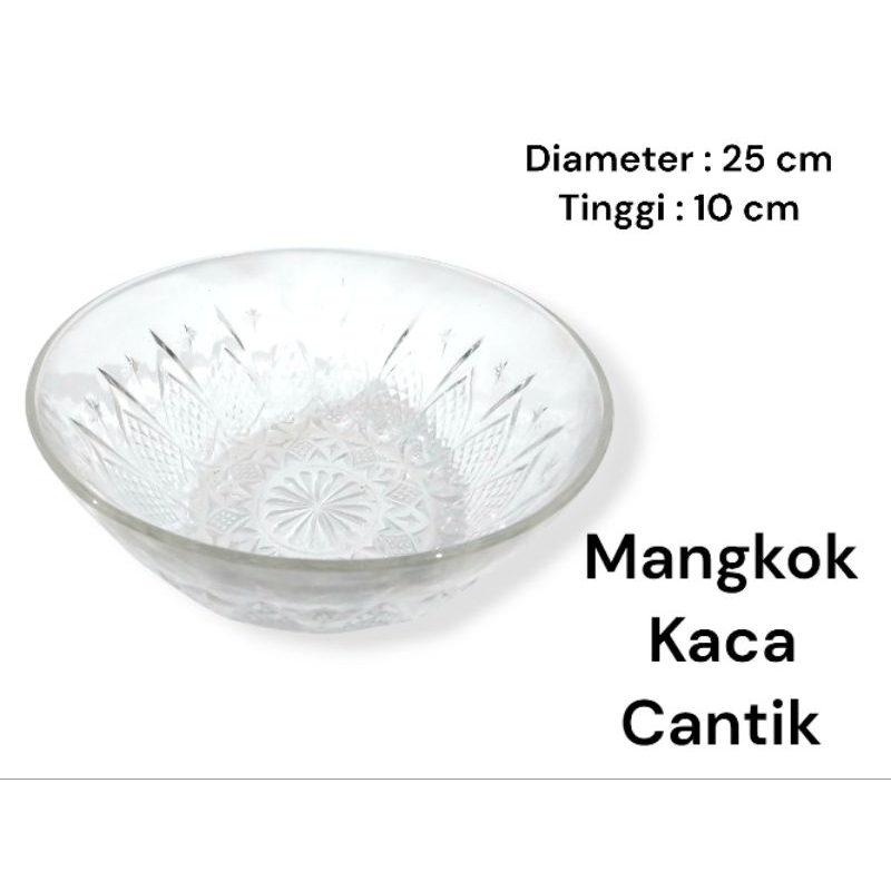 Mangkok Saji Kaca Kristal | Mangkok Besar | Mangkok Sayur Sup | Mangkok Es Buah | Mangkok Jumbo | Ma