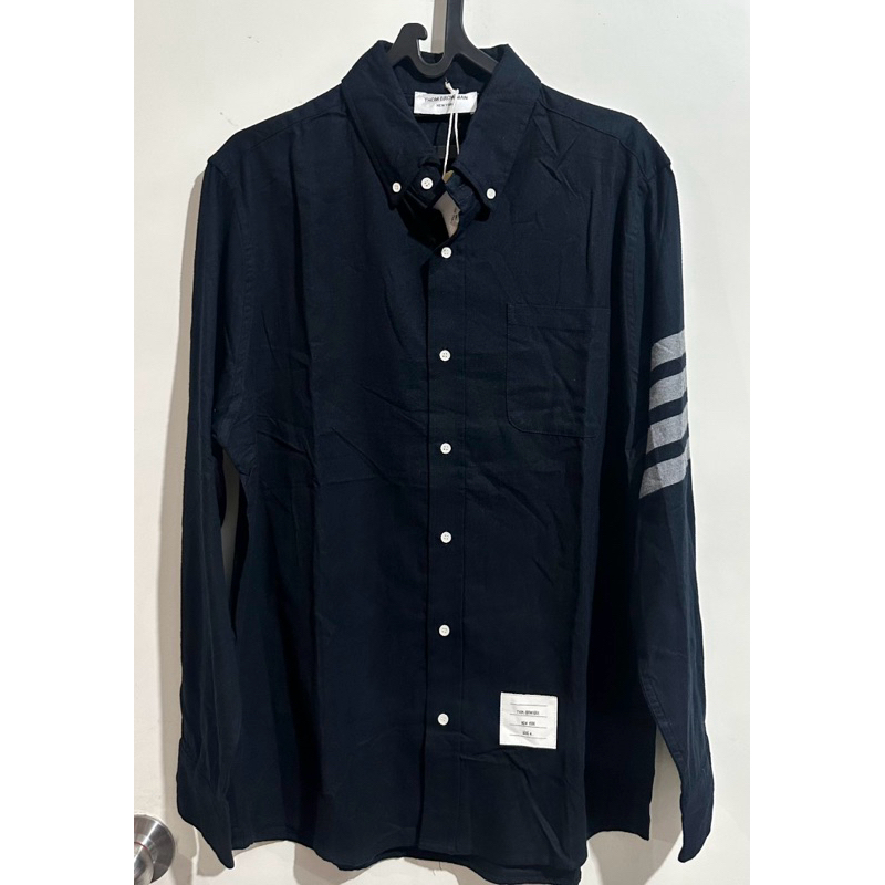 Kemeja Pria TB Thom Browne New Hitam Lengan Panjang