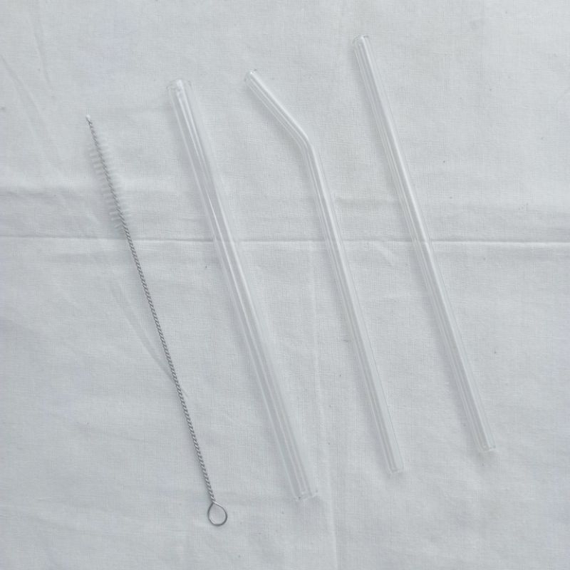 Sedotan Kaca Bening Sedotan Kaca Tebal Glass Straw Sedotan Transparan